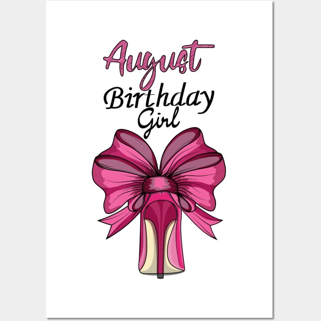 August Birthday Girl Wall Art by Designoholic